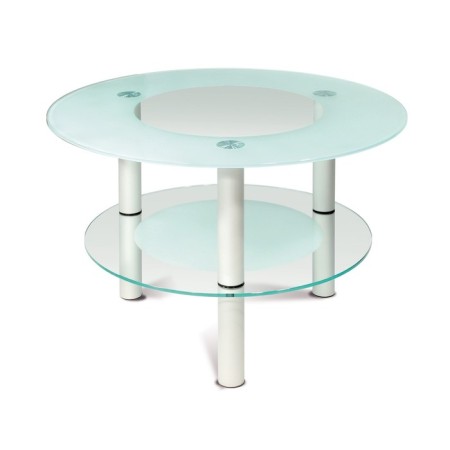 Crystal Crystal table 3, 750x750x500, aluminum/transparent glass