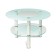 Crystal Crystal table 3, 750x750x500, aluminum/transparent glass
