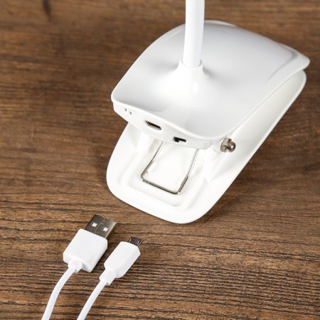 Table lamp on the clothespin "Mona" LED 5W USB white 16x16x38 cm Risalux-9