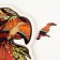 Puzzle wooden figured "Eagle" in the frame