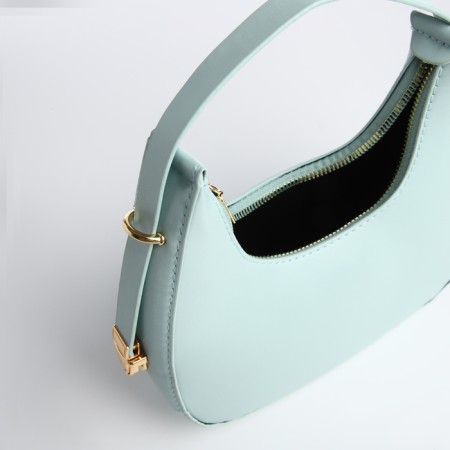 Bag Women's Baget with a zipper, blue color-5
