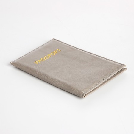 Cover for passport, beige-gray color-2