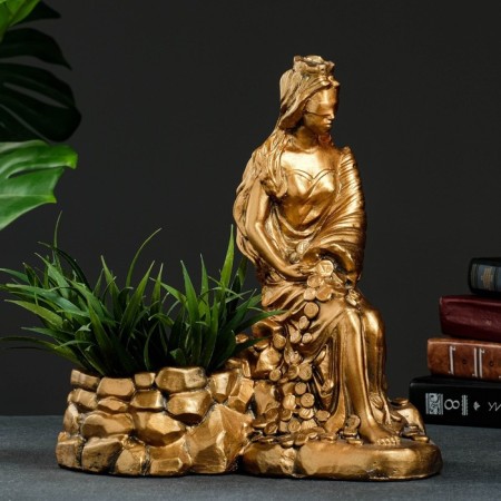 Figure Kashpo "Fortuna Sitting" bronze, 29x30x19cm