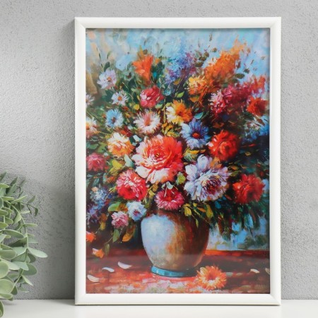 Photo frame A4 21x30 cm 45-b (f) white (plastic screen)-1
