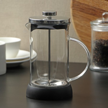Kelly Kelly press teapot, 600 ml, glass, black color, MIX drawing-6
