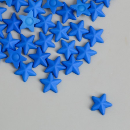 Decor for creativity plastic "Stars" neon blue set 50 pcs 1.4x1.4 cm-1