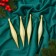 Jewelry decoration "Frost" (set 4 pcs) 3x14.5 cm, gold