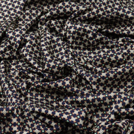 Payer satin fabric, width 150 cm, dark blue color