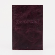 Cover for passport, burgundy color