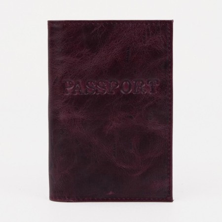 Cover for passport, burgundy color