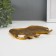 Standing interior polystone "African elephant" gold 19x1.5x14.5 cm