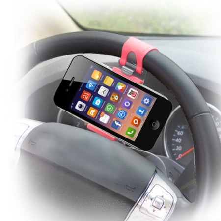 Phone holder for steering wheel Autostandart, width 5.5-7.5 cm