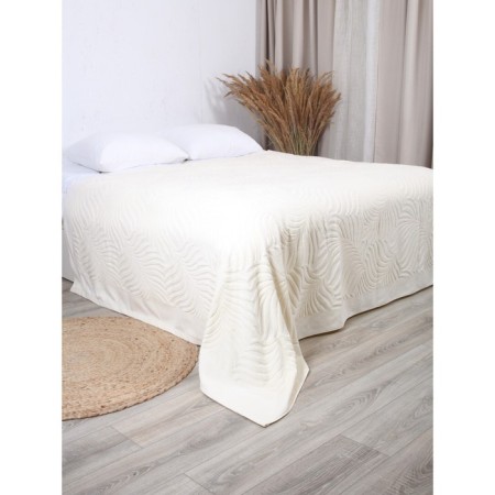 Velor vehicle Palm Milky, size 200x220 cm
