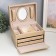 Casket to the leatherette for decorations chest "Reptile Beige" with buckle 16x22x14 cm