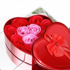 Soap roses, red and pink, set of 11 pcs.
