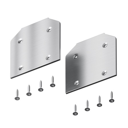 The end plug to the Technical TRA034MPEC-21S profile, 5.9x0.2x6.2 cm, silver color