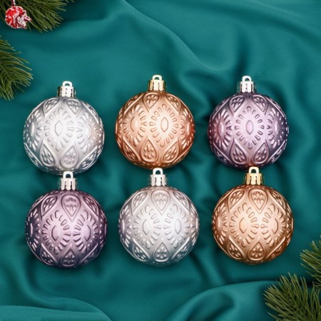 Set of balls plastic D-6 cm, 6 pcs "chill" mix