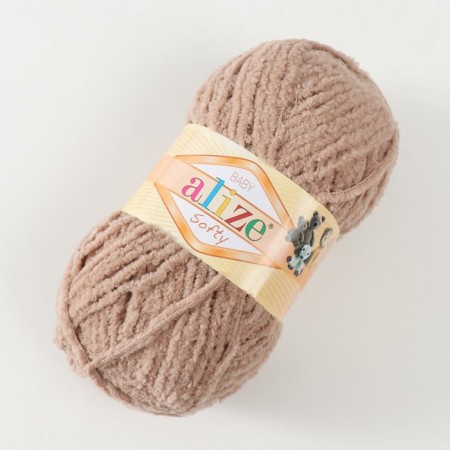 Yarn "Softy" 100% micropoliester 115m/50g (617 beige)-1