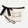 Cosmetic bag with a zipper, with a lining, beige color