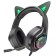 Hoco W107 cat headphones, game, full -size, luminous, microphone, 2 m, green