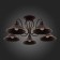 Ceiling EVOLUCE lamp. Sle120402-05. Ciolla. 5x60 watts, E27, 66x66x24 cm, dark -brown color