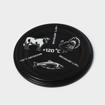 Autoclaving cover "Muscovite", SKO-82 mm, packaging 25 pcs, black and white color-1