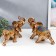 Souvenir Polystone "Golden Elephant in the Blue Popone with Brushes" MIX 28.5x15x32.5 cm
