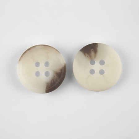 A set of buttons, 4 punctures, d = 18 mm, 25 pcs, beige/brown color-2