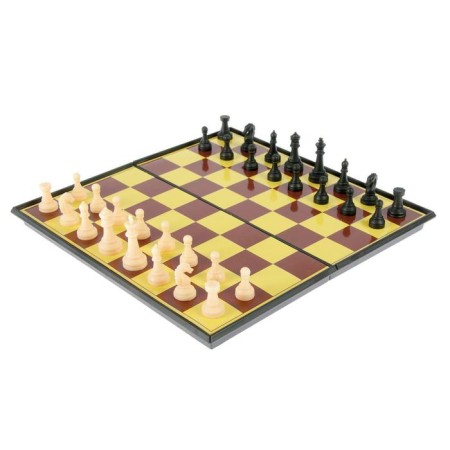 Chess, checkers, board games, set 2 in 1, plastic board 20 x 20 cm