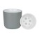 Plastic pot with the Lyon tab, the color is gray