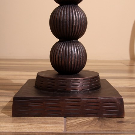 Coffee table 41x41x59 cm, aluminum/marble-4