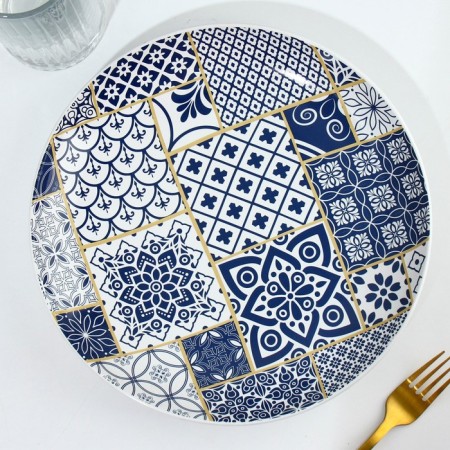 Ceramic plate "Morocco", 25.5 cm, white color-2