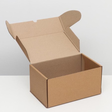 Self -assembly box "Postal", brown, 30 x 20 x 15 cm-1