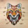 Wooden, curly puzzle Ewa "cunning fox", 38x53 cm