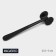 Magistro vantablack meat hammer, 21.5 × 5 cm, black color