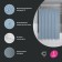 Curtain for the bathroom IDDIS P09PE18I11, PE, 200x180 cm, light gray