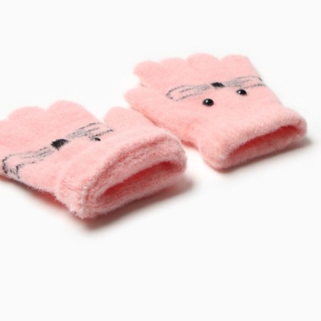 Ploves for children, pink color, size 14-15 (4-8 years)-2