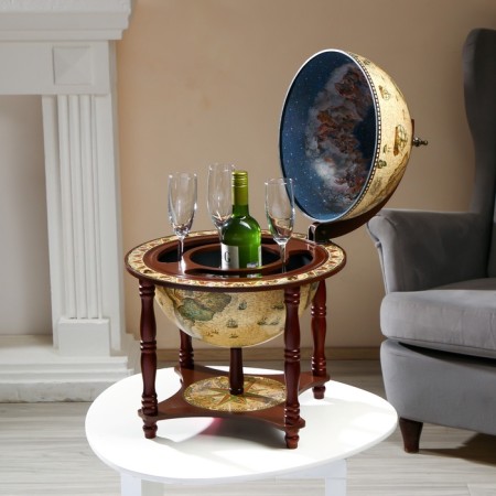 Globe bar decorative "Captain Map" with a stand below 41.6x41.6x56 cm-4