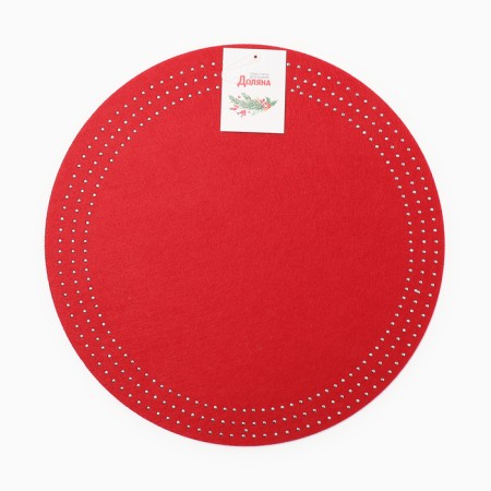 Serving shade "Style" napkin, color red, d 38 cm-3
