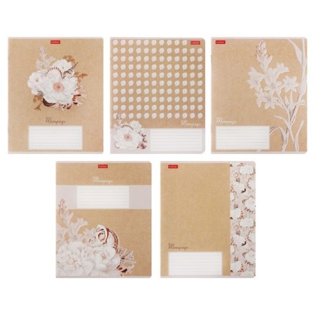 Notebook 18 sheets in the "Tenderness" line, cover covered paper, block 65 g/m2, mix