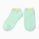 Women's socks shortened, jade color with a green elastic band, size 36-41