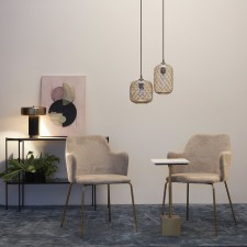 Dwight chair, 510 × 550 × 860 mm, textured Shenill, color light