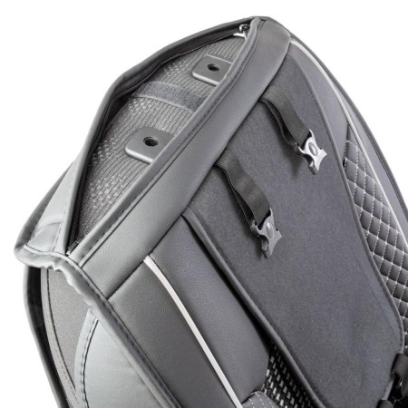 Frame caps for the front seats Car Performance, 2 pcs, eco-leather, black and gray-2
