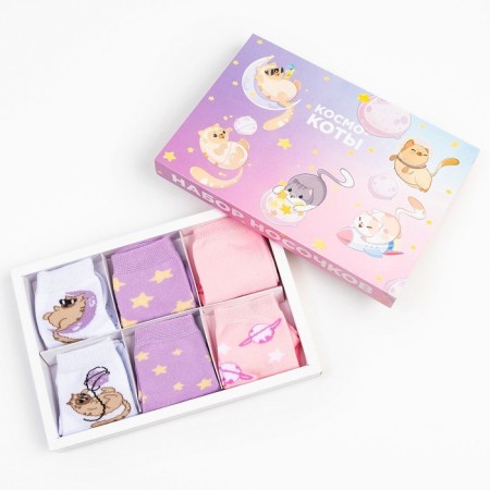 Gift set of socks Advent, 6 pairs "Cosmo-Cotics", 18-20 cm-2