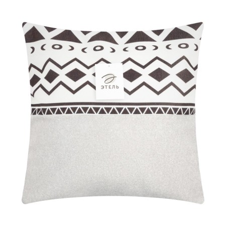 Pillowcase decorative Ethel ornament Color Gray 45 x 45 cm, 100% p/e-5