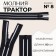 Lightning "Tractor", No. 8, detachable, automatic lock, 80 cm, black/white color