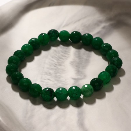 Bracelet ball No. 8 faceted "agate" under chrysoprase, 5.5 cm-1