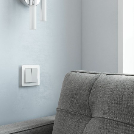 Switch W1122061, two -key, passing, white matte-2