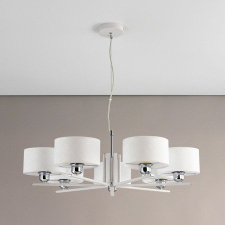 Suspended chandelier Citilux "Tilda" CL469170, 76x76x30 cm, 7x75W, E27, white color-11
