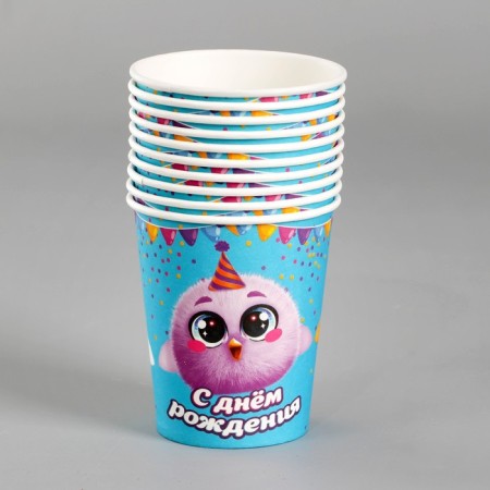 A single -single -paper glass "Chickens", 250 ml-3